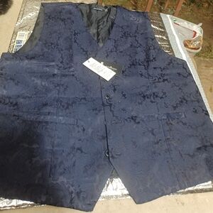 Men's Blue Paisley Vest